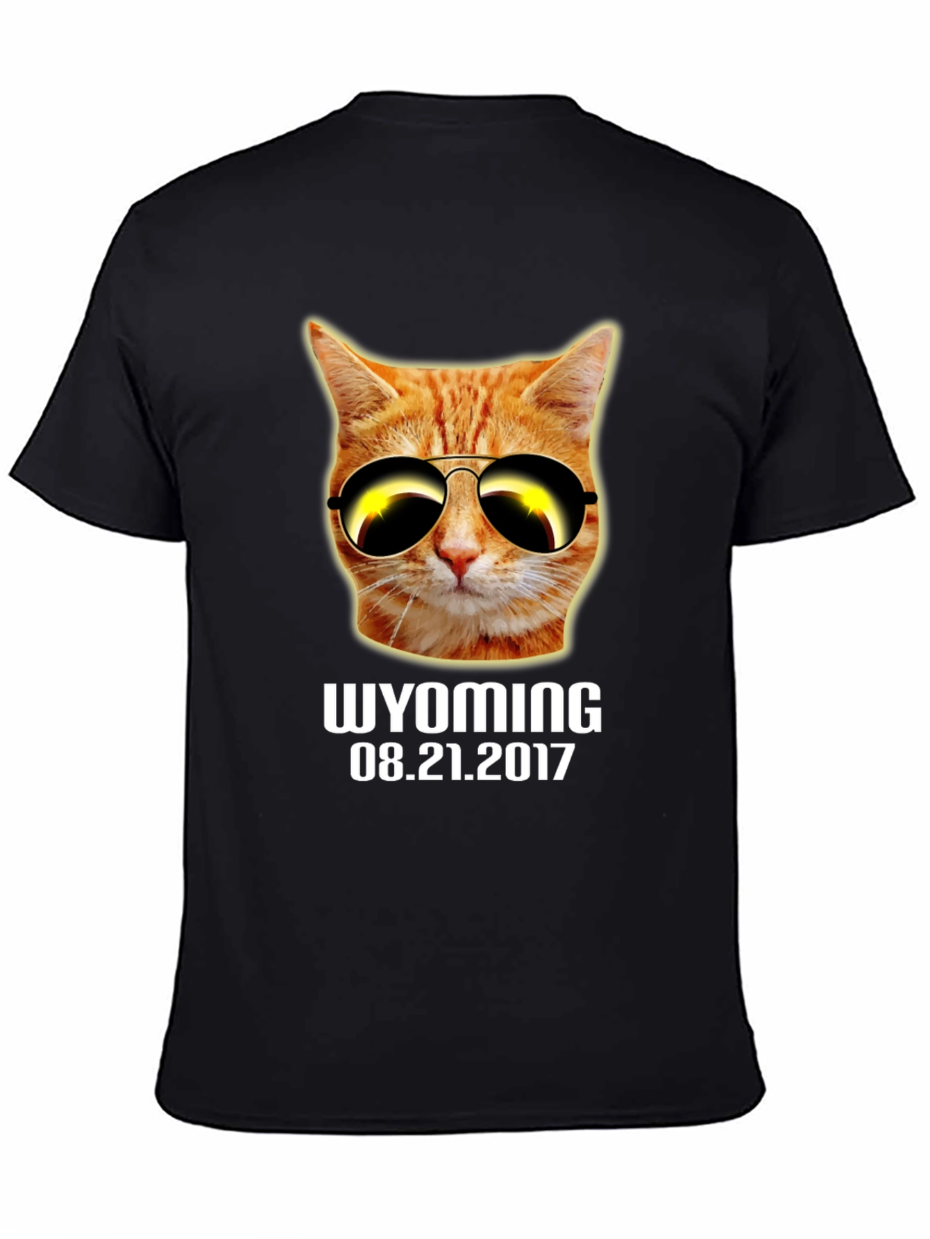 Wyoming 2017 Total Solar Eclipse Cat T-Shirt