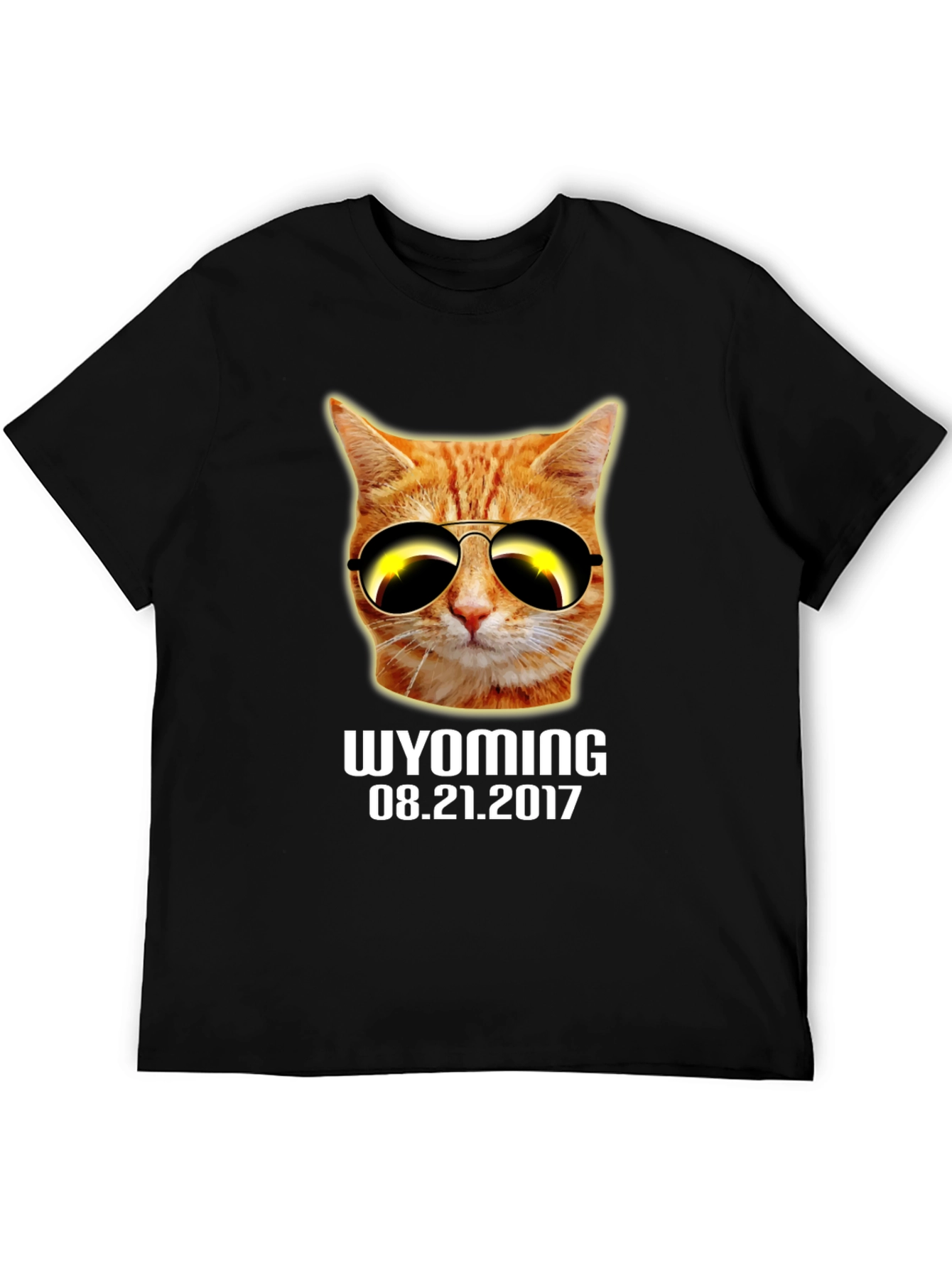 Wyoming 2017 Total Solar Eclipse Cat T-Shirt