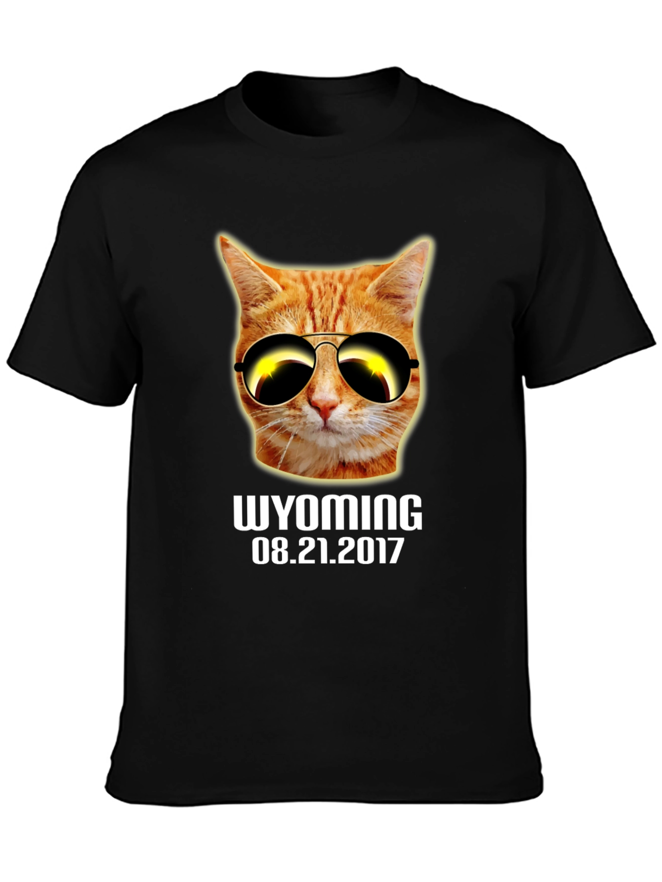 Wyoming 2017 Total Solar Eclipse Cat T-Shirt