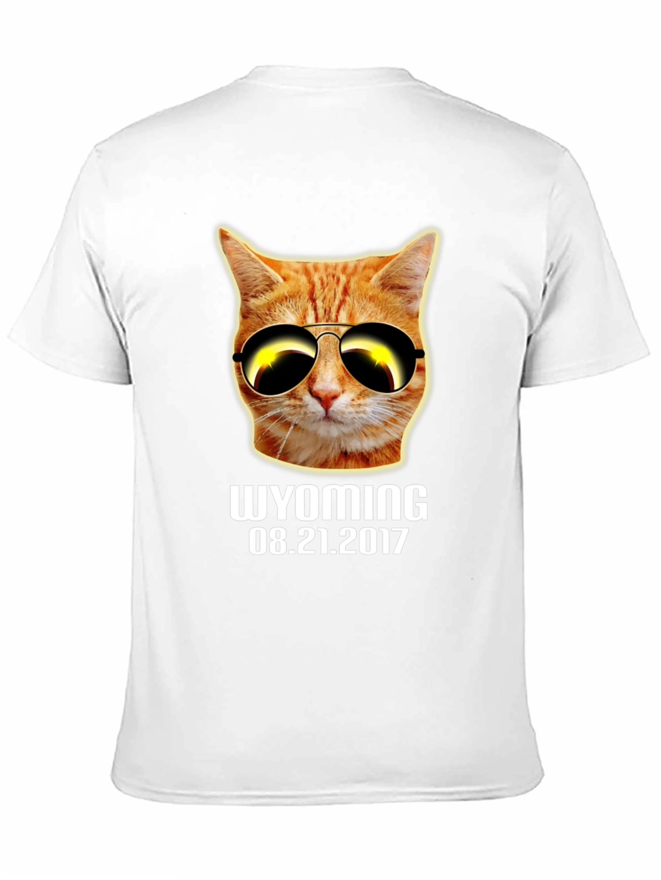 Wyoming 2017 Total Solar Eclipse Cat T-Shirt