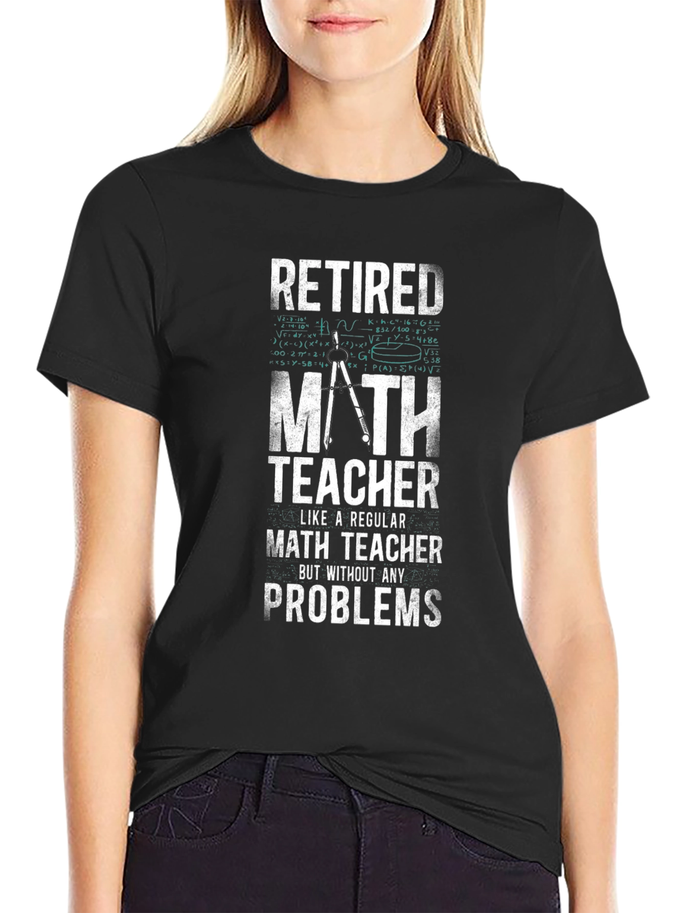 Retired Math Teacher T-Shirt - Funny Retirement Gift