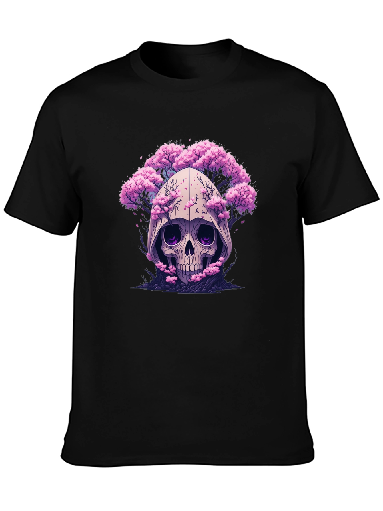 Skull & Cherry Blossom Graphic Tee