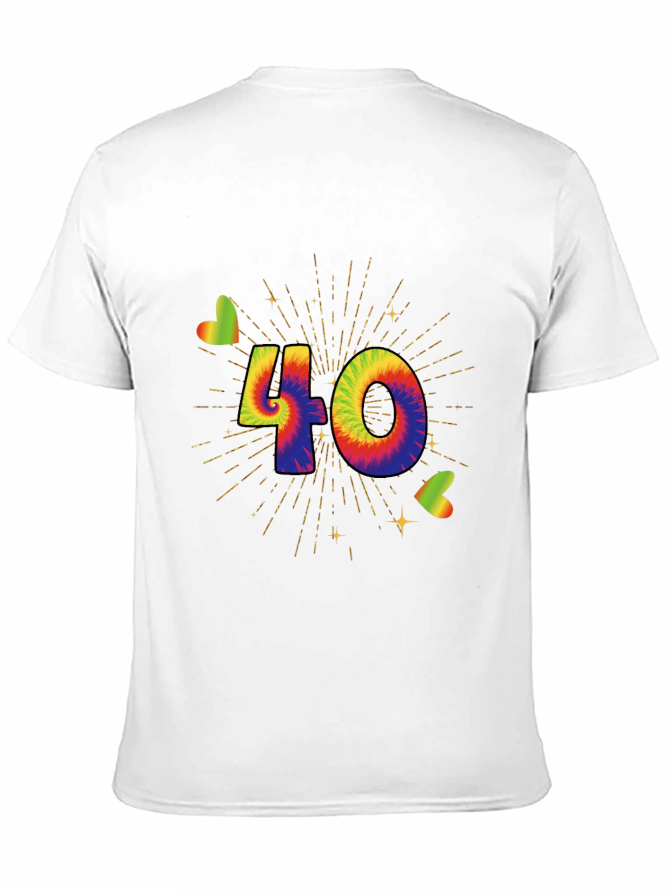 Tie Dye 40th Birthday T-Shirt
