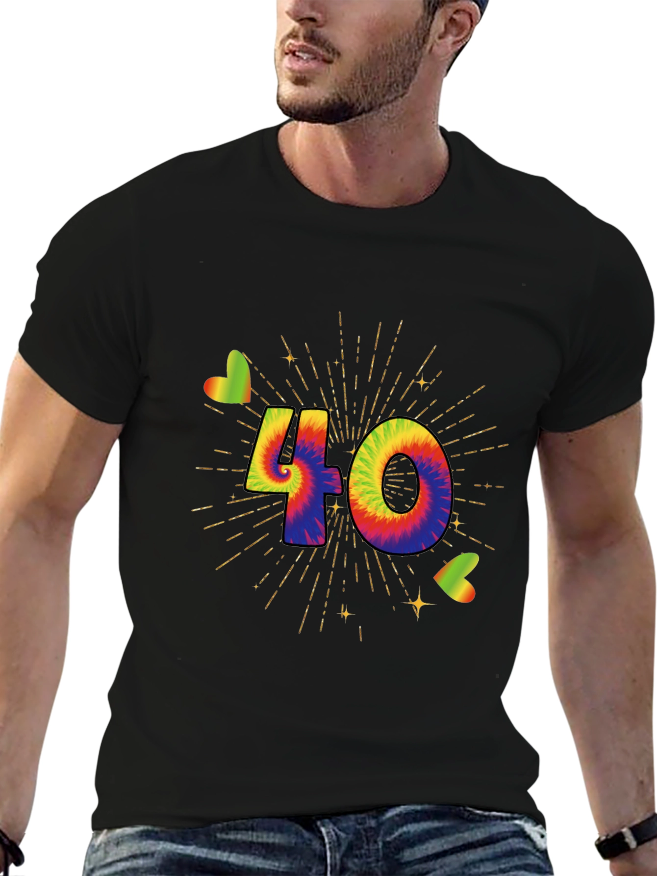 Tie Dye 40th Birthday T-Shirt