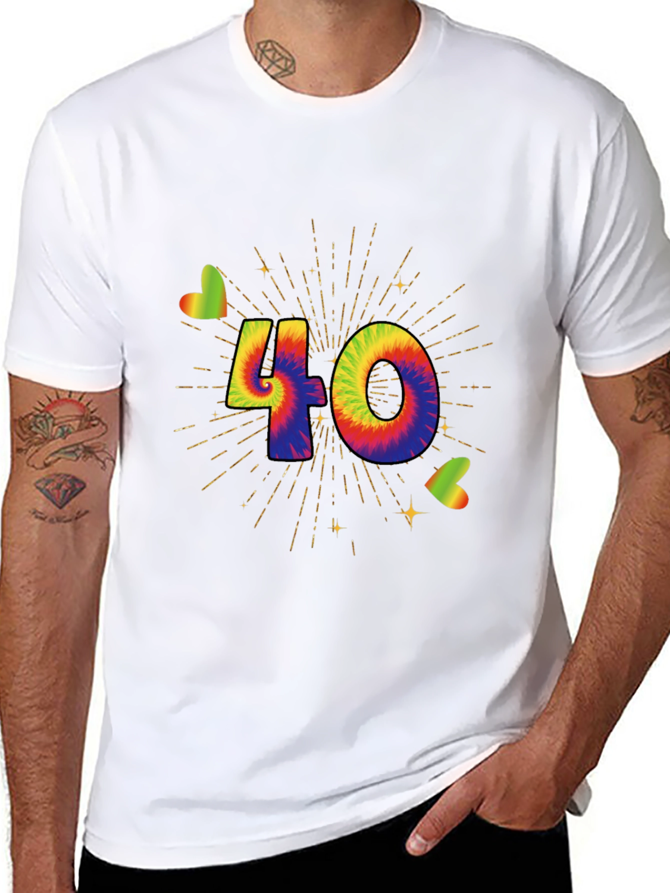 Tie Dye 40th Birthday T-Shirt