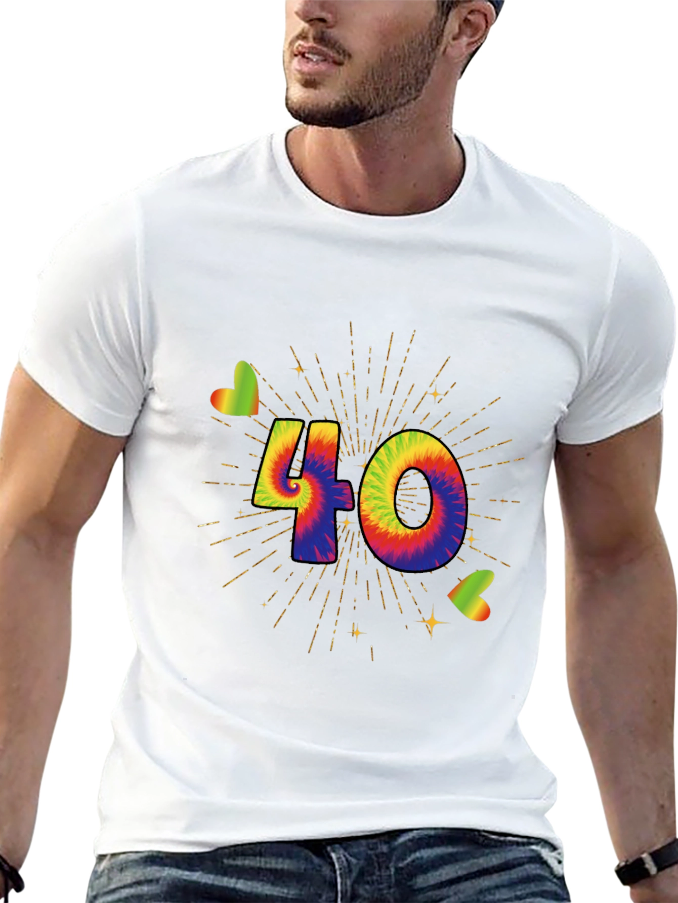Tie Dye 40th Birthday T-Shirt
