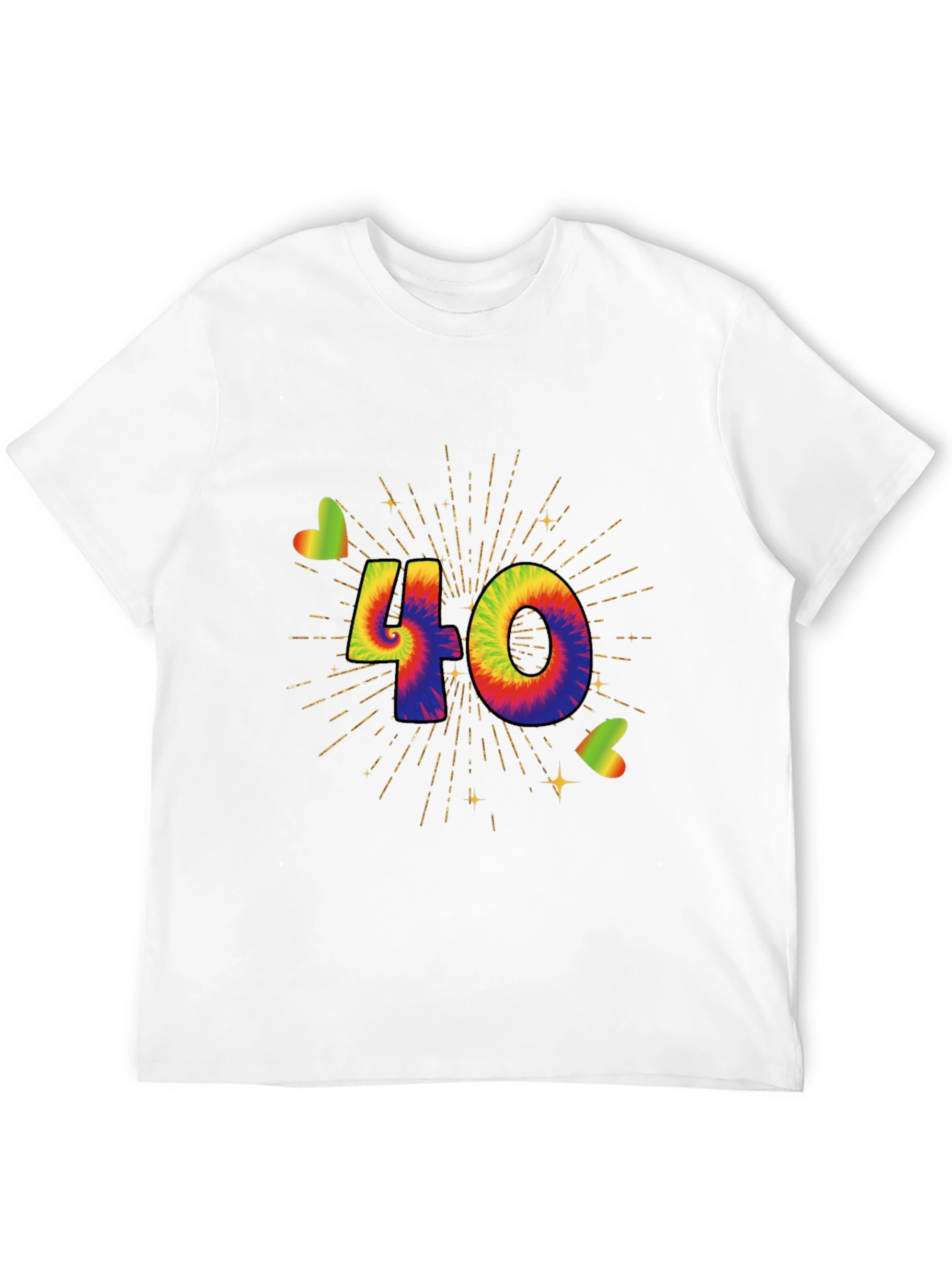 Tie Dye 40th Birthday T-Shirt