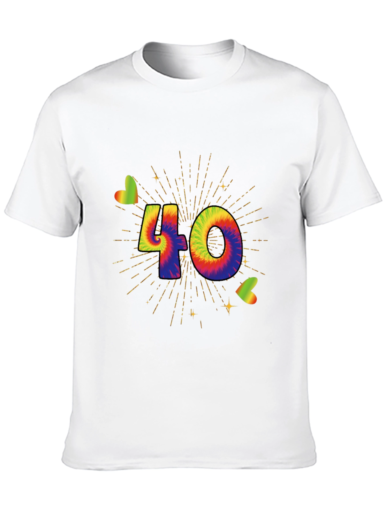 Tie Dye 40th Birthday T-Shirt