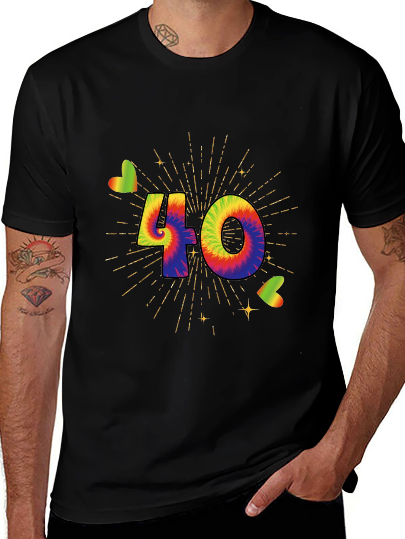 Tie Dye 40th Birthday T-Shirt