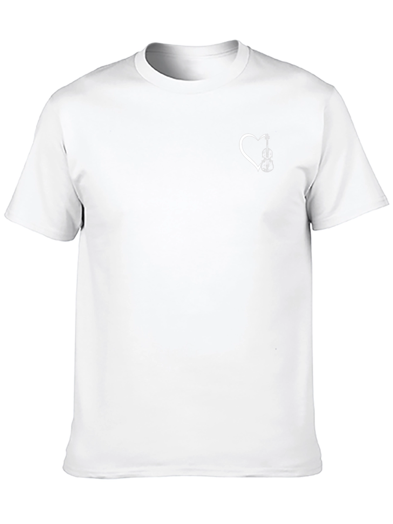 Heart Violin Graphic Tee - Black