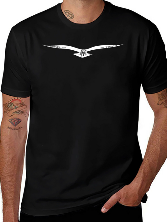 Stylish Black T-Shirt with Eagle Graphic Print