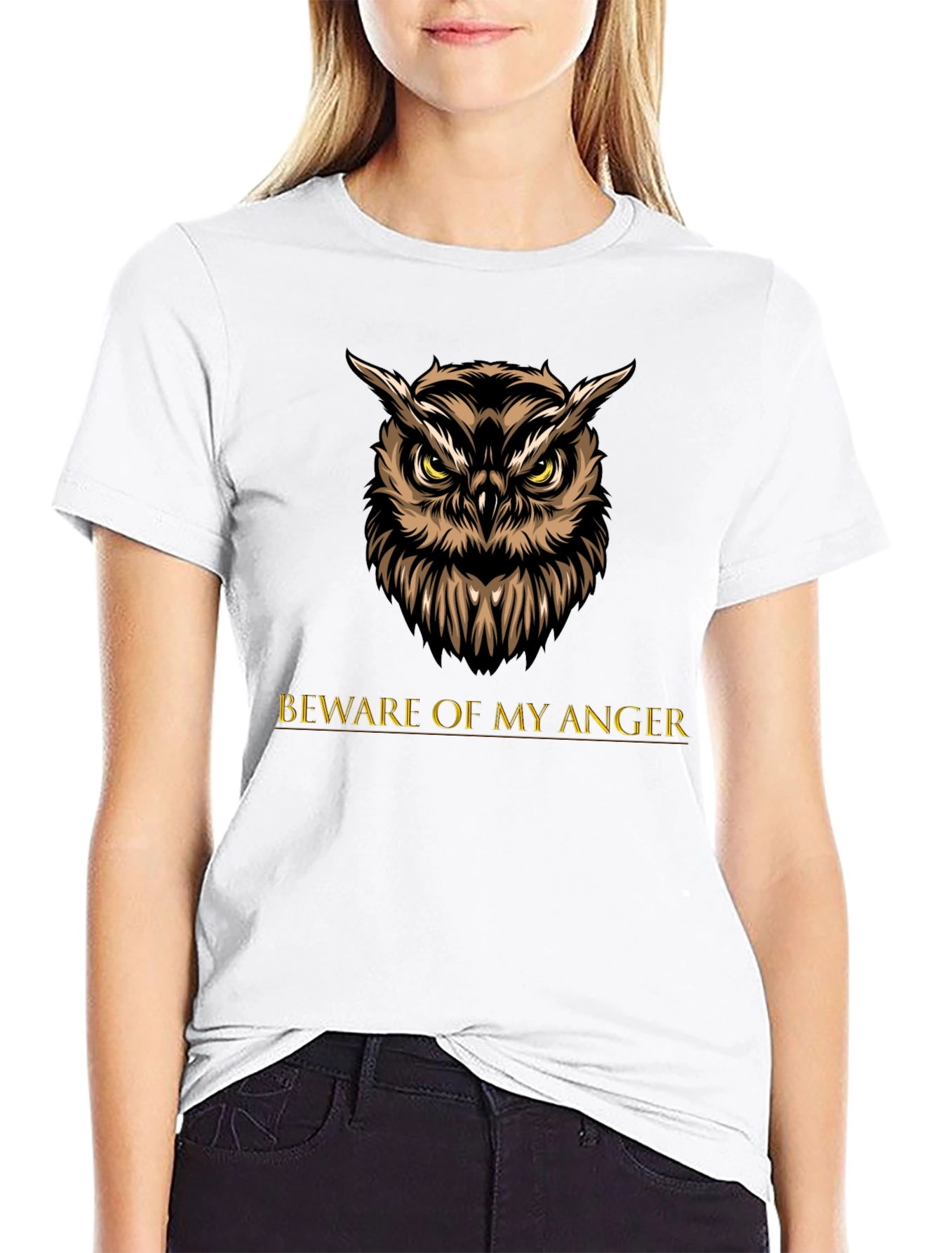 Owl Beware of My Anger Graphic Tee