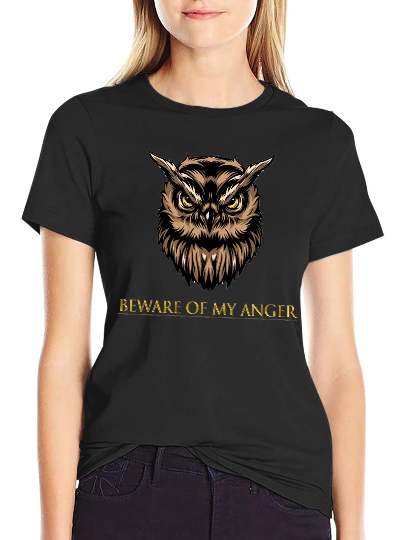 Owl Beware of My Anger Graphic Tee