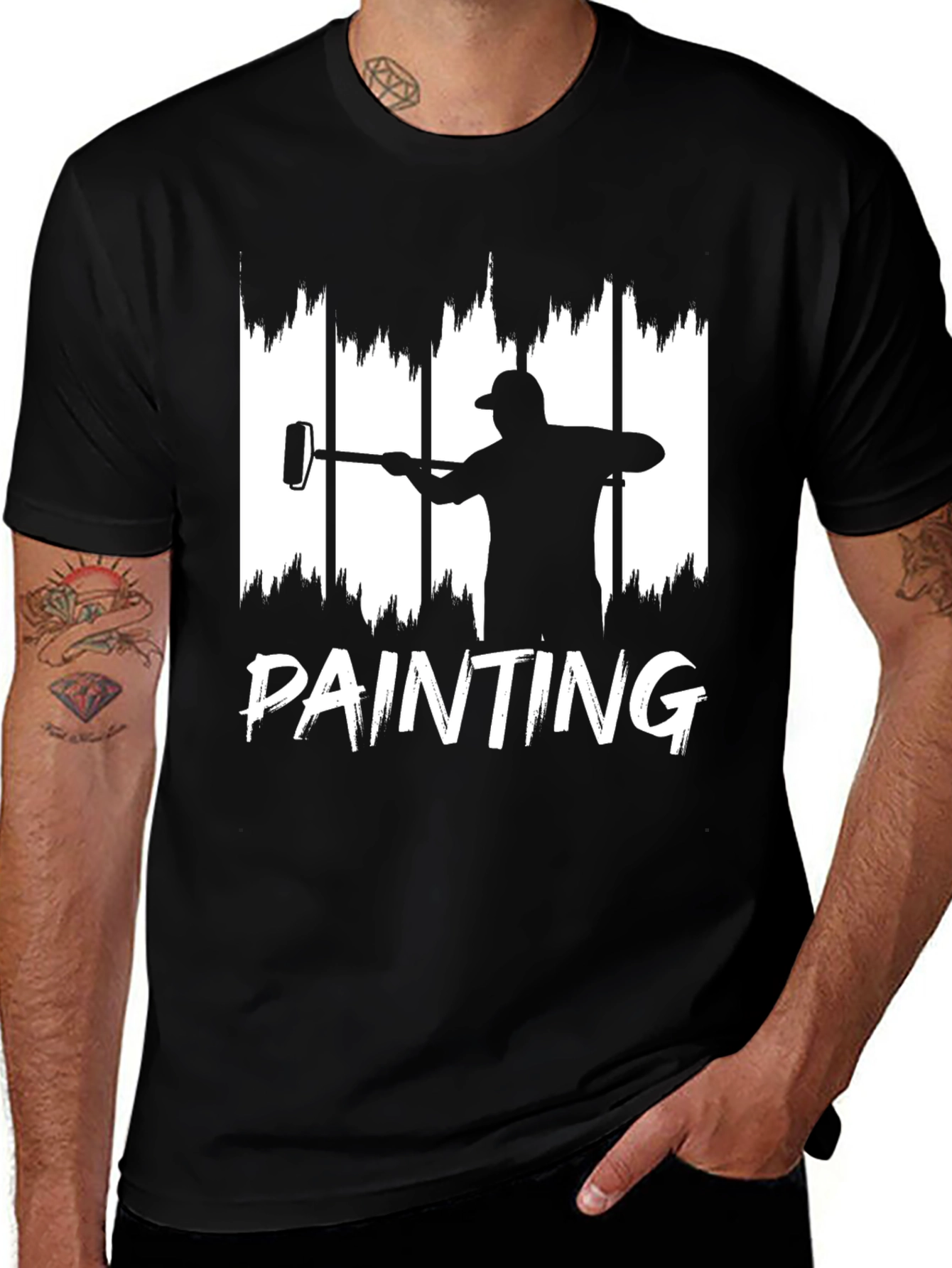 Painter Graphic Tee - Black Cotton