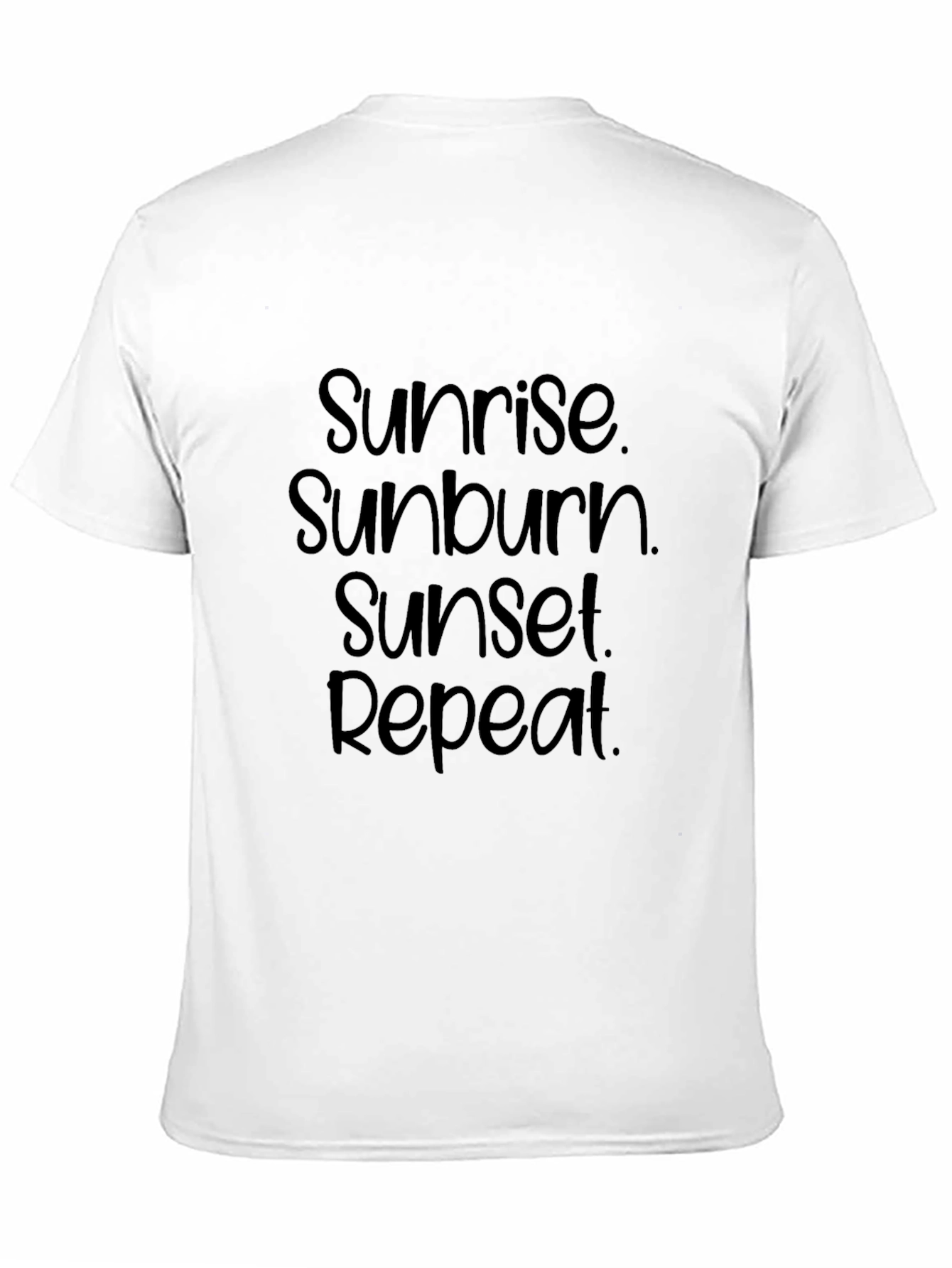 Sunrise Sunburn Sunset Repeat Black T-Shirt