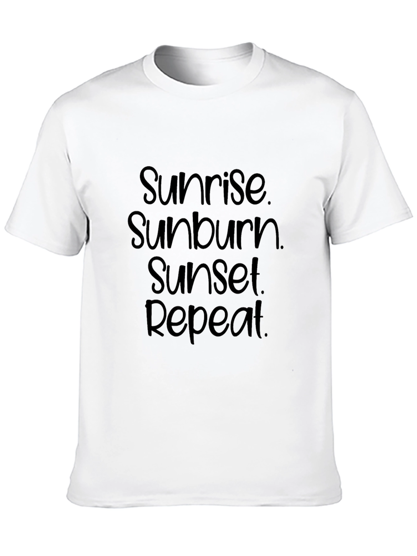 Sunrise Sunburn Sunset Repeat Black T-Shirt