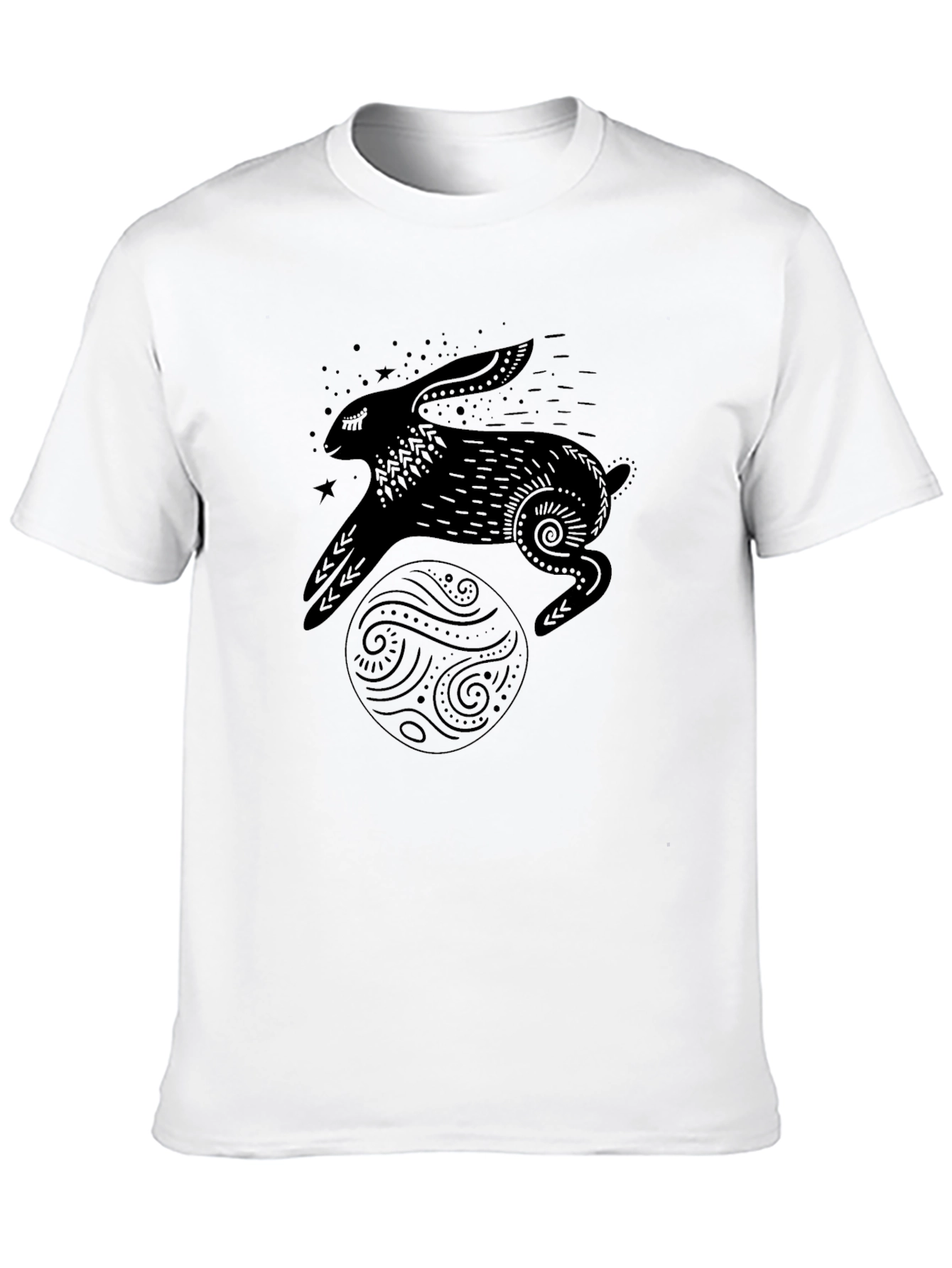 Rabbit & Moon Graphic Tee - Black