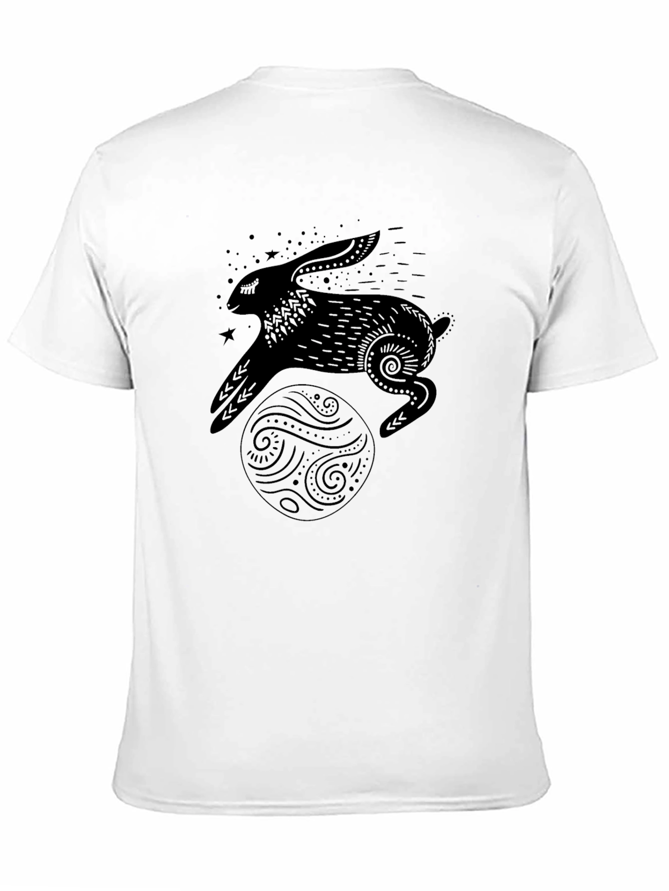 Rabbit & Moon Graphic Tee - Black