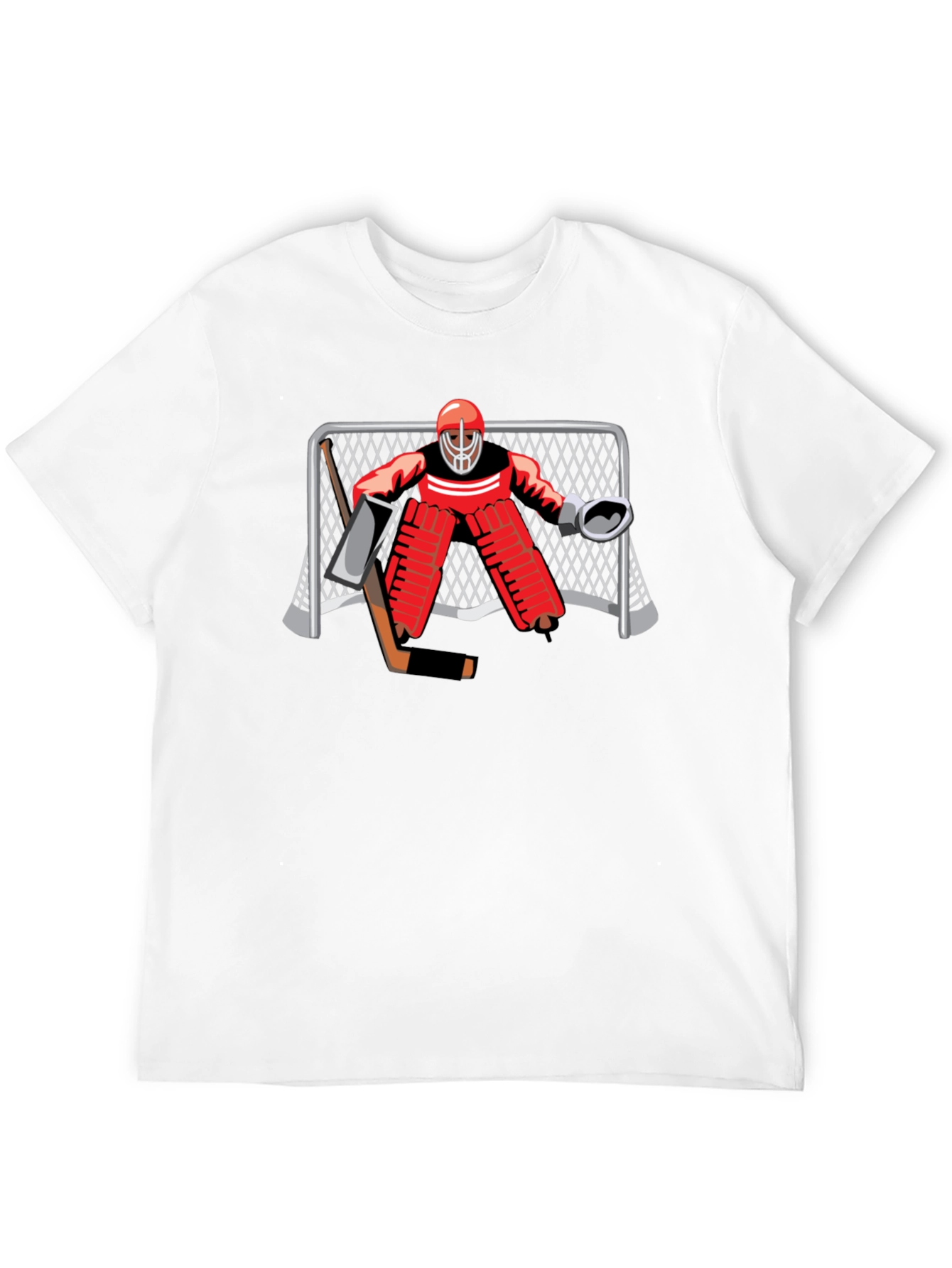 Hockey Goalie Graphic T-Shirt - Black