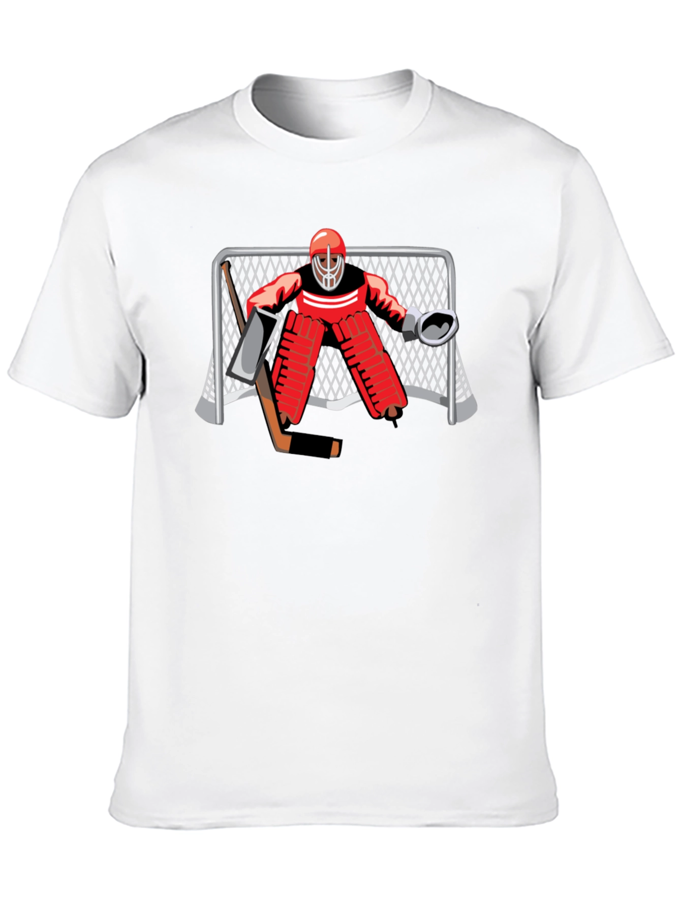 Hockey Goalie Graphic T-Shirt - Black