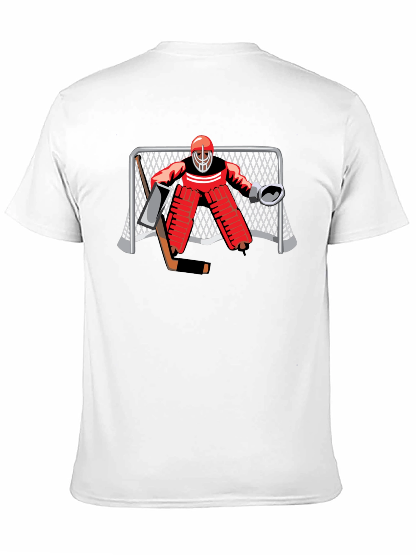 Hockey Goalie Graphic T-Shirt - Black