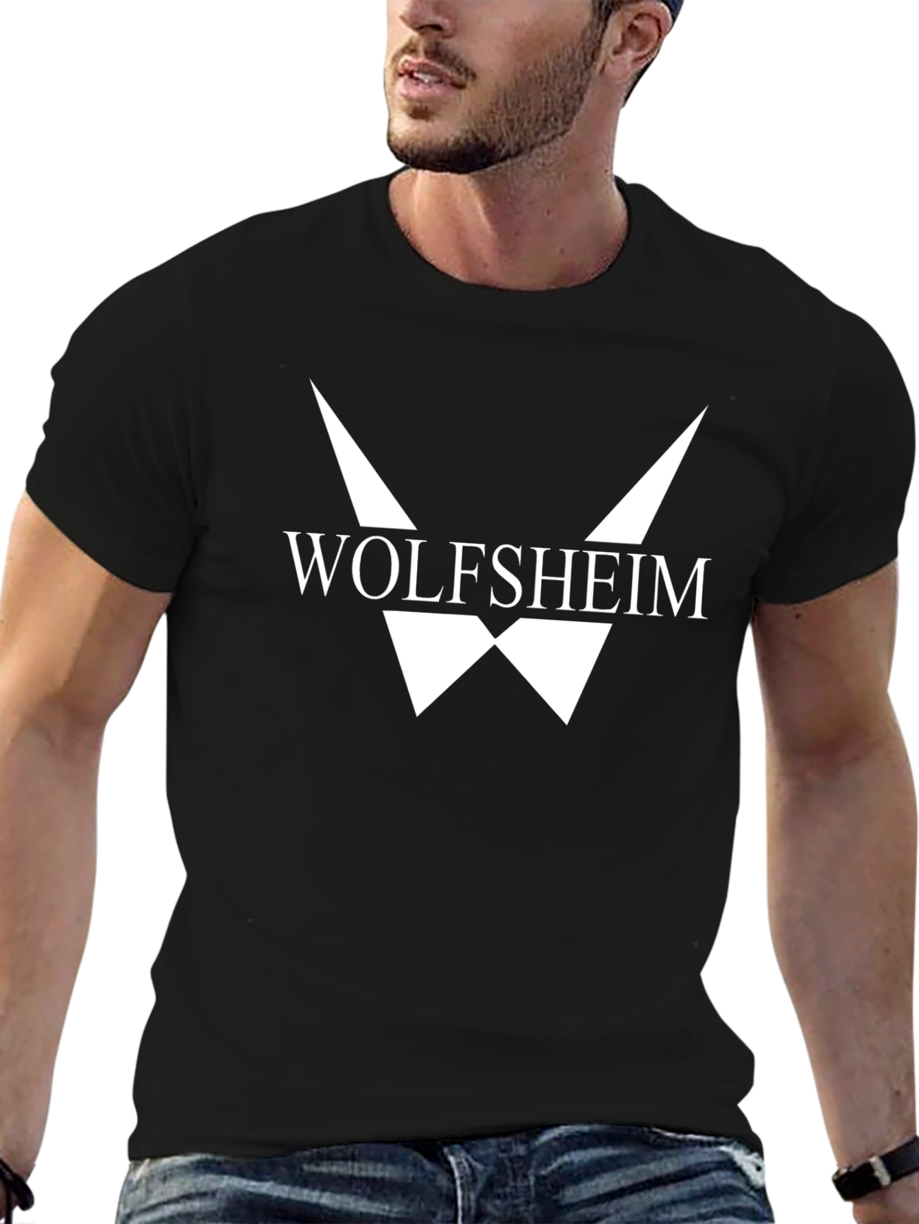 Wolfsheim Graphic Tee - Black Cotton T-Shirt