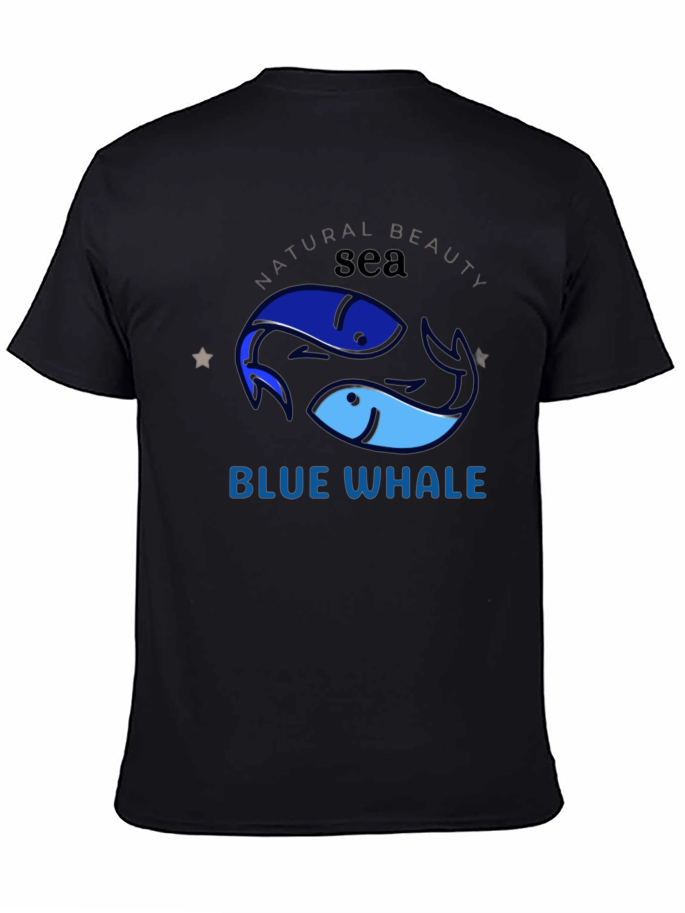 Blue Whale Sea Graphic T-Shirt