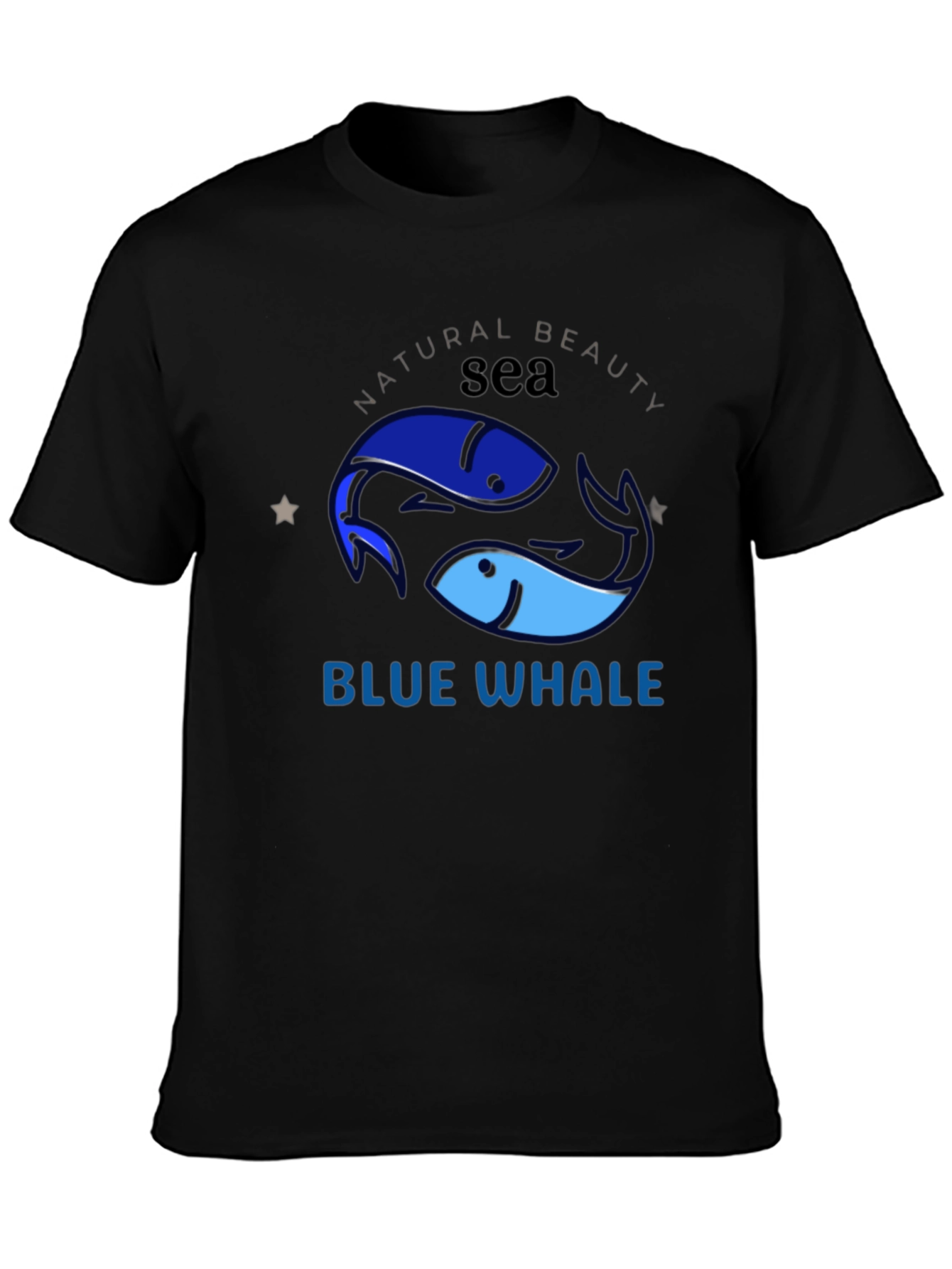 Blue Whale Sea Graphic T-Shirt