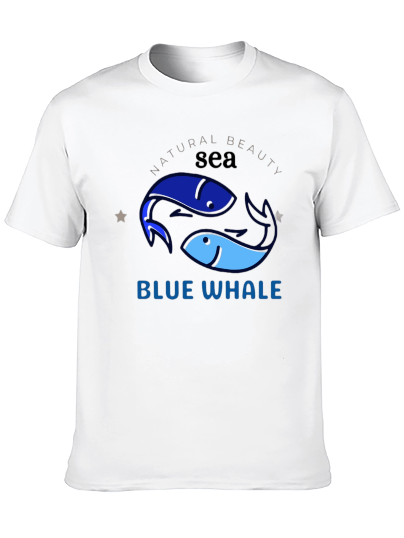 Blue Whale Sea Graphic T-Shirt