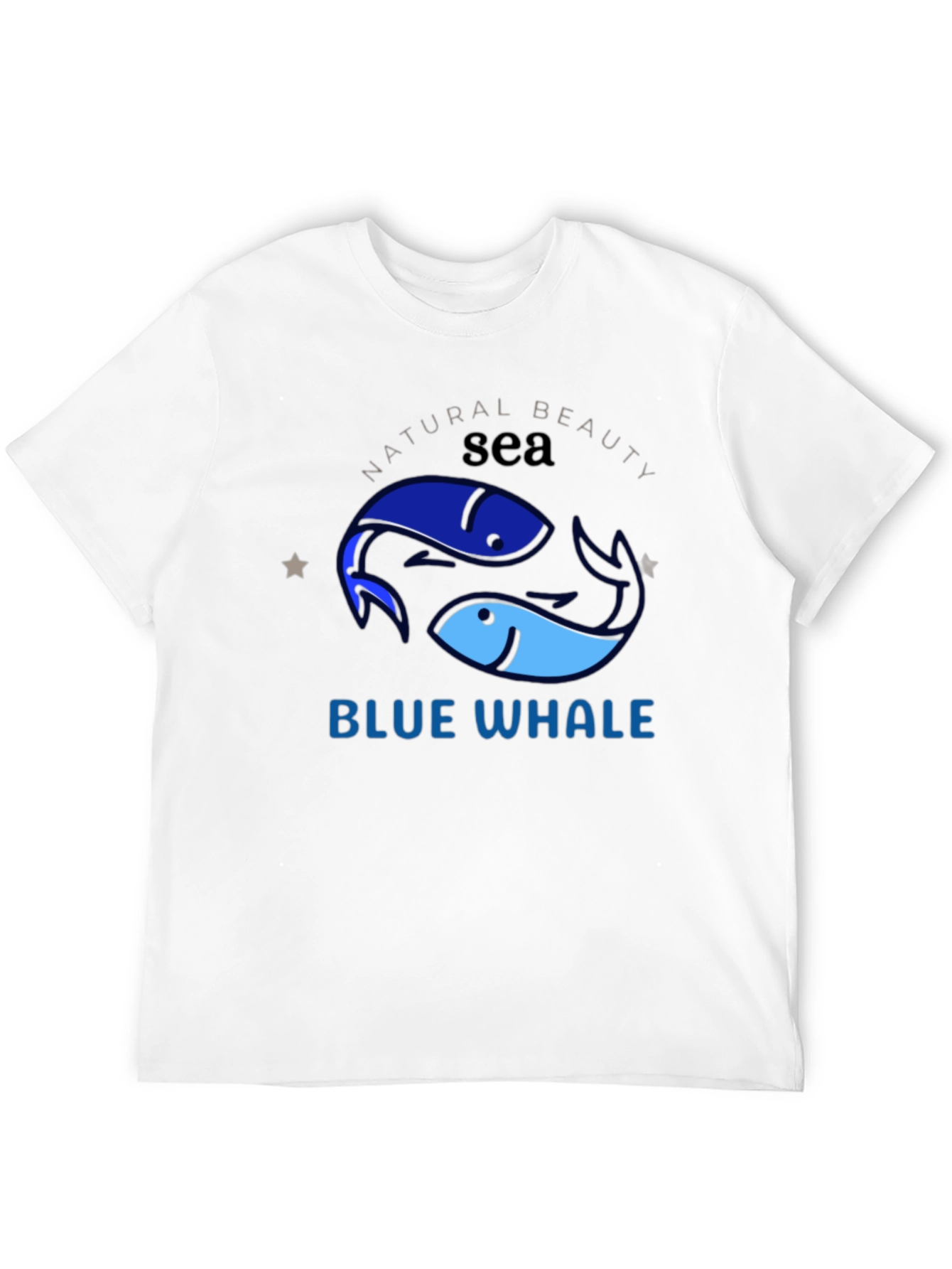 Blue Whale Sea Graphic T-Shirt