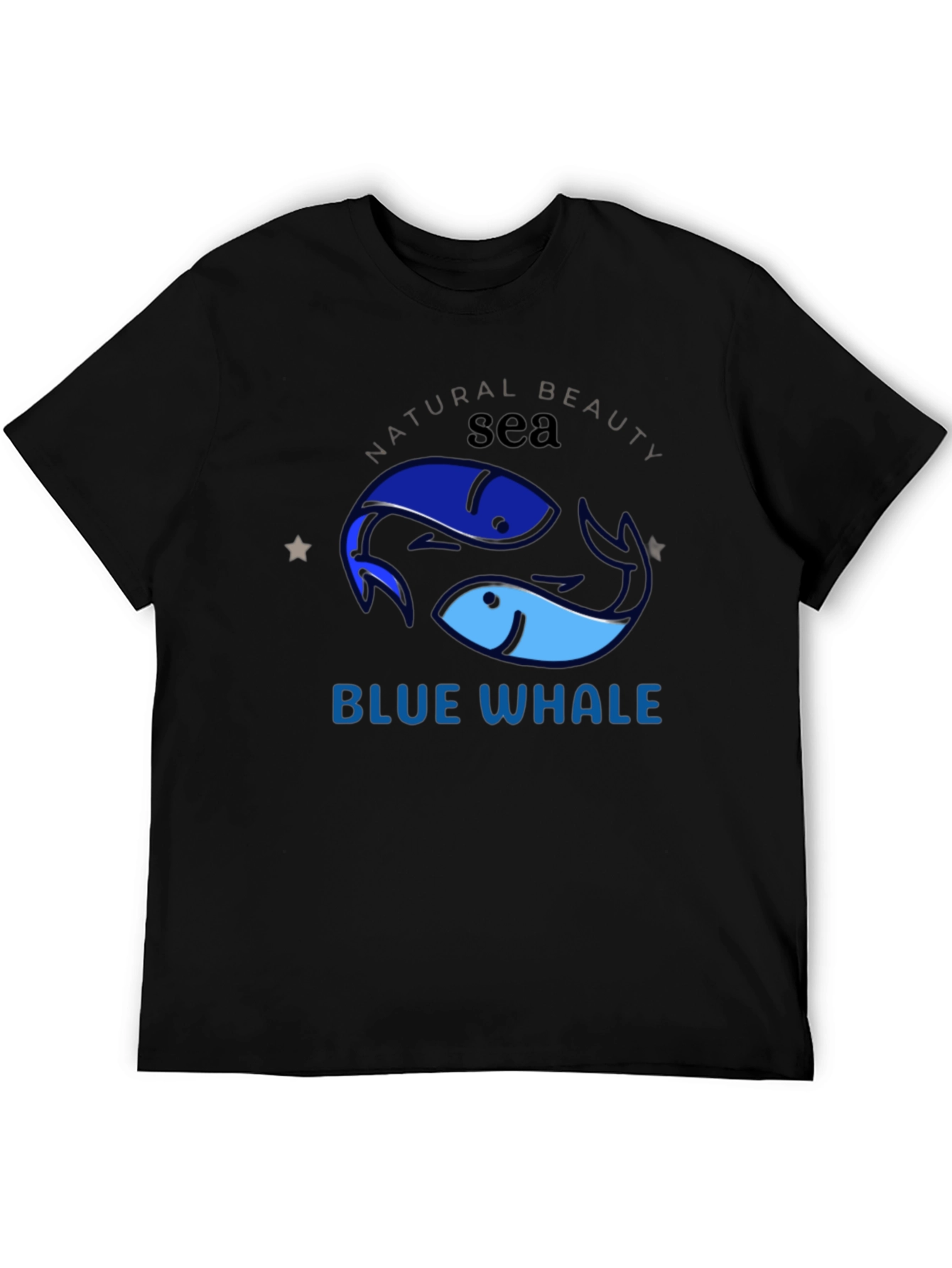 Blue Whale Sea Graphic T-Shirt