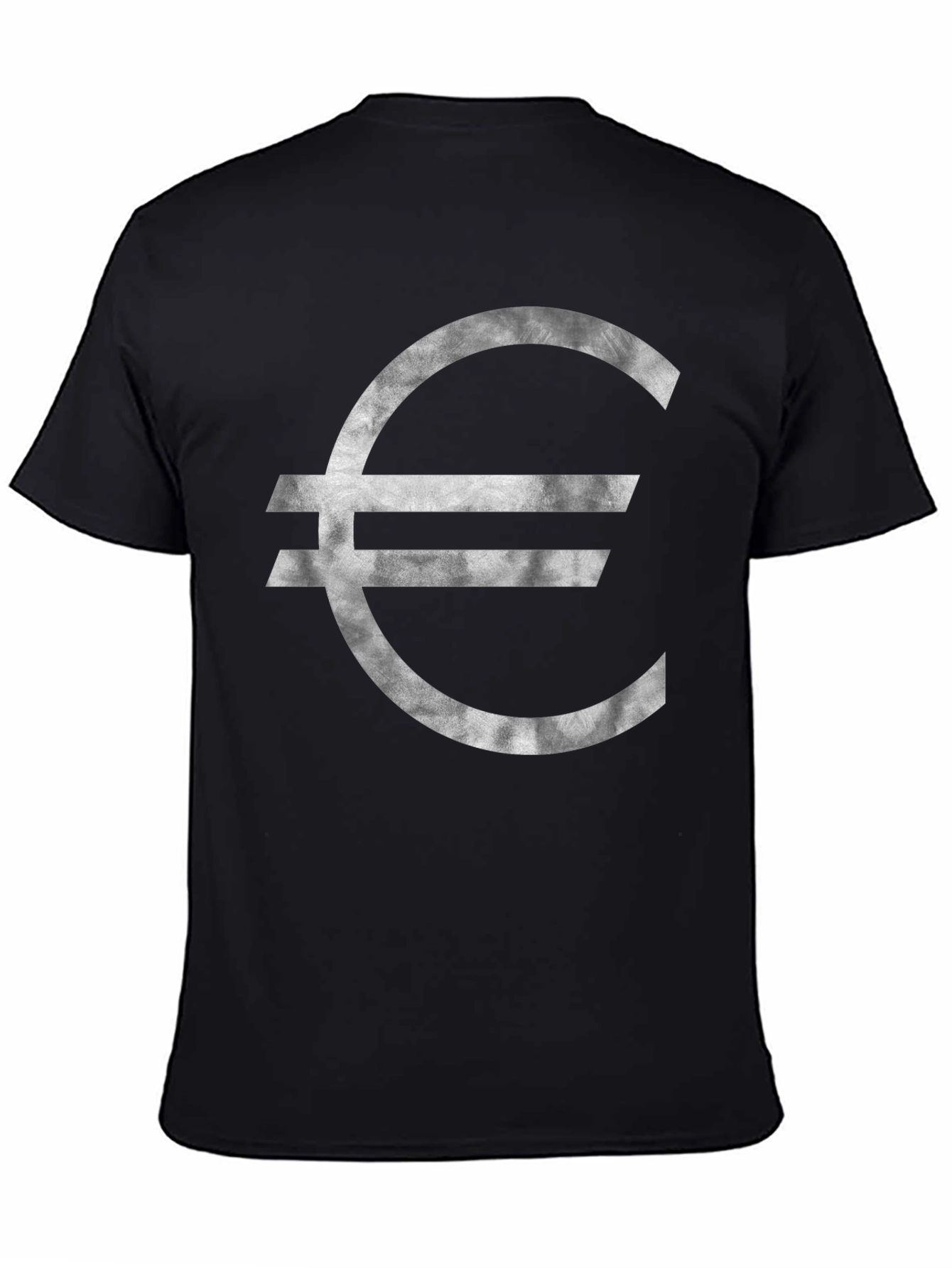 Euro Symbol Graphic Tee - Stylish Black T-Shirt