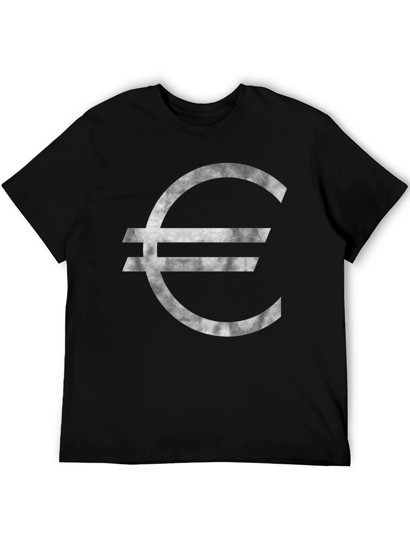 Euro Symbol Graphic Tee - Stylish Black T-Shirt