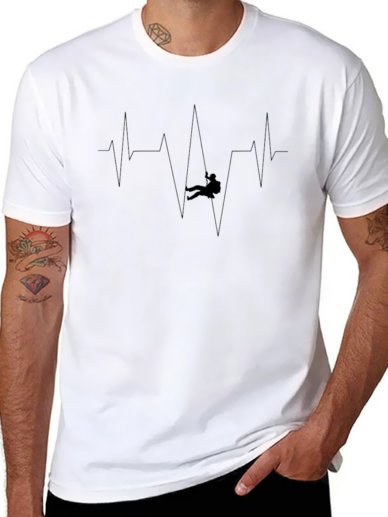 Climbing Heartbeat Tee - Rock Climbing T-Shirt