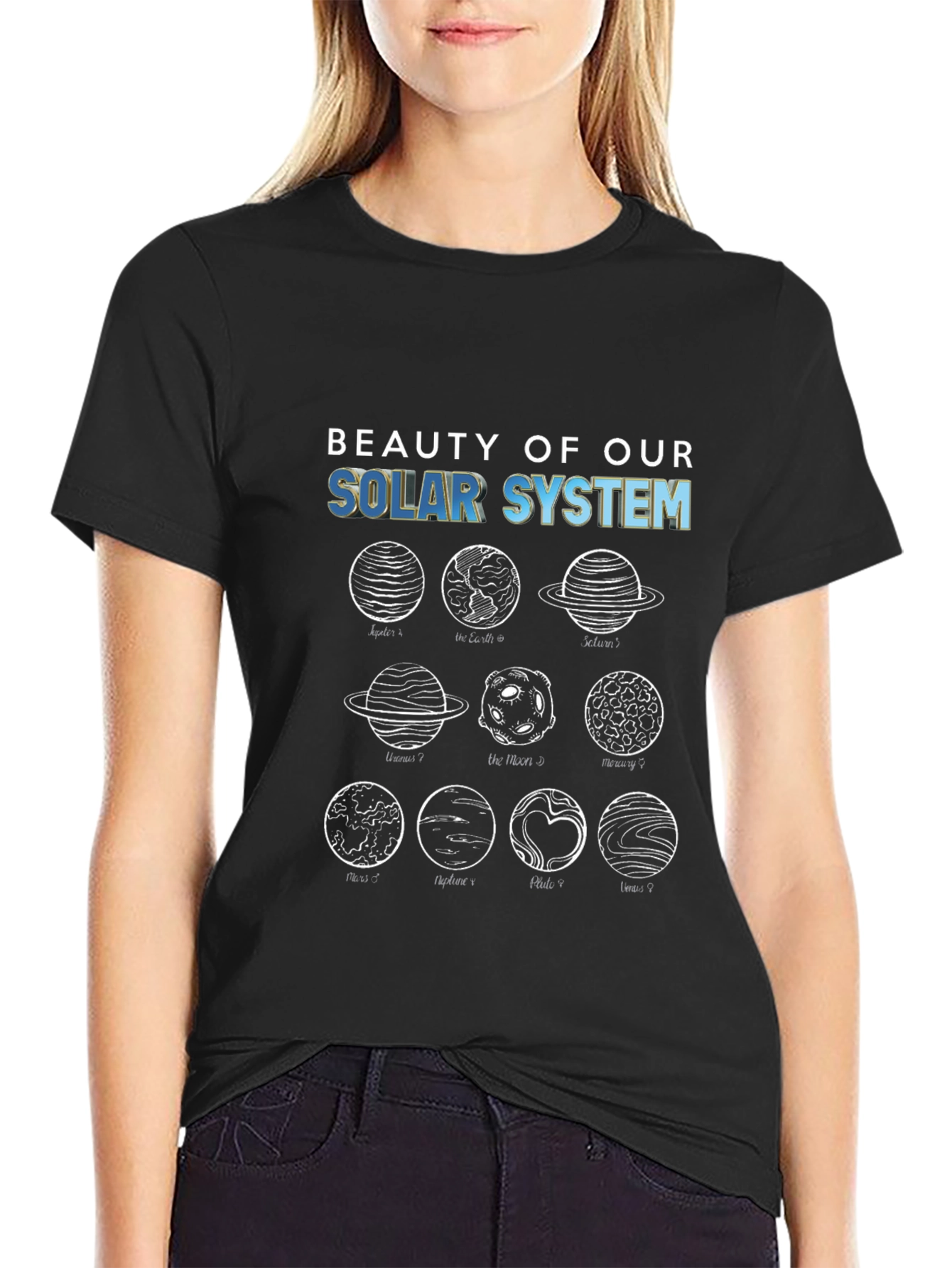 Solar System Planets Graphic T-Shirt