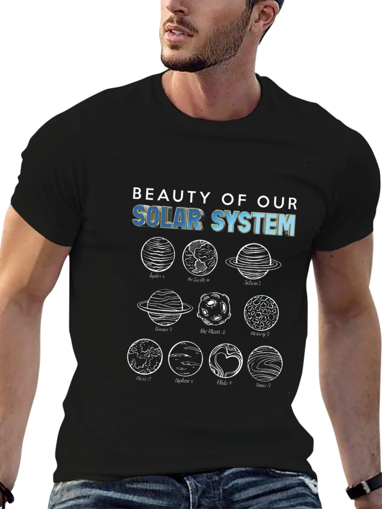 Solar System Planets Graphic T-Shirt