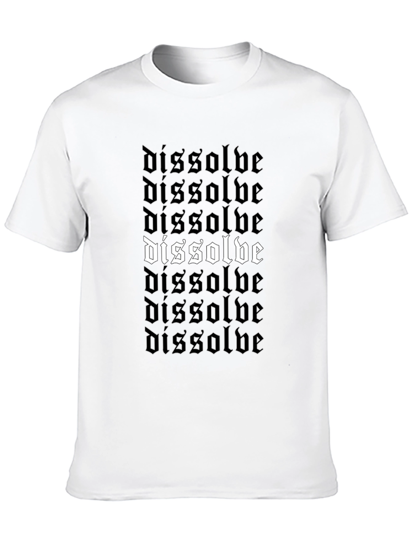 Dissolve Gothic Text Black Graphic T-Shirt