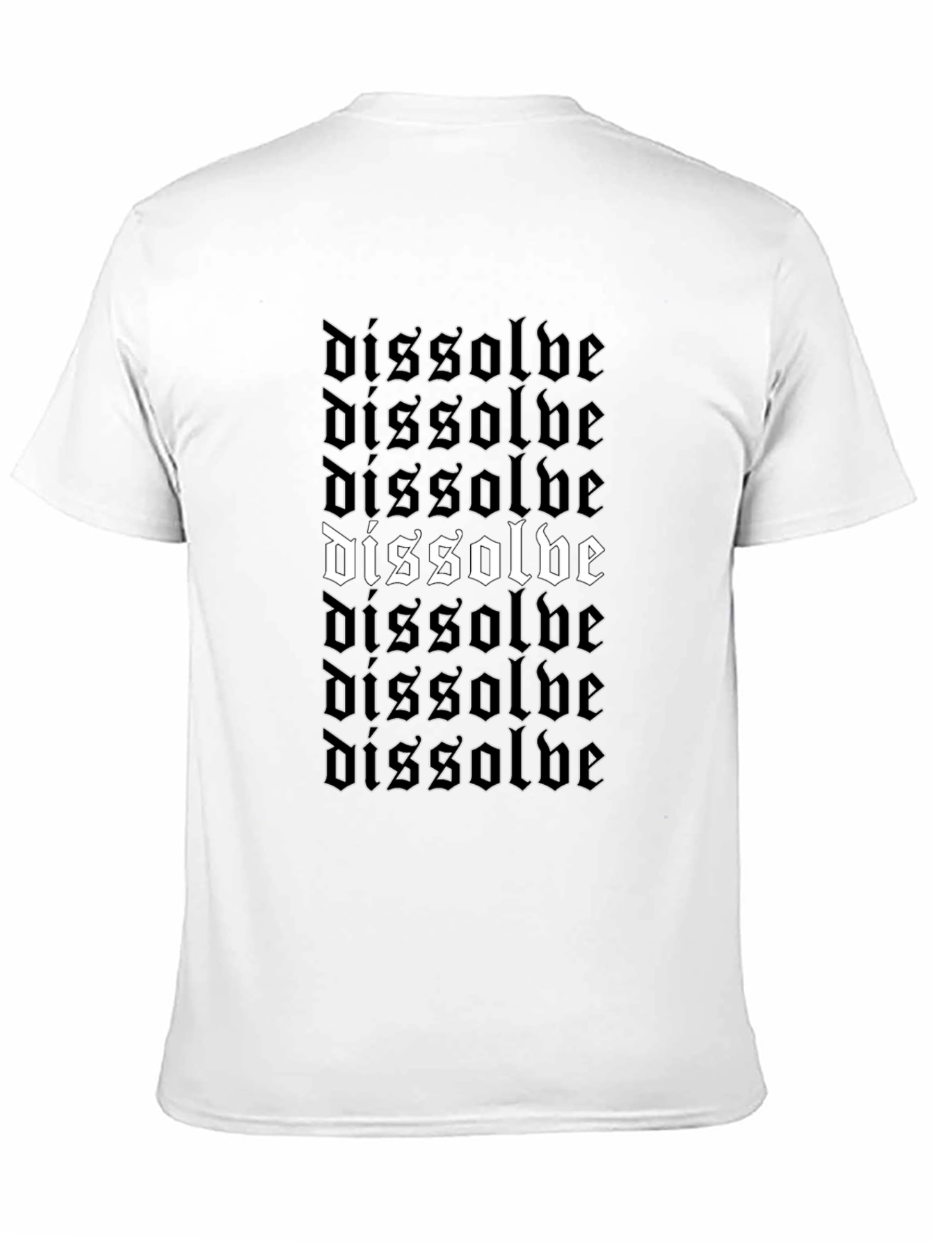 Dissolve Gothic Text Black Graphic T-Shirt