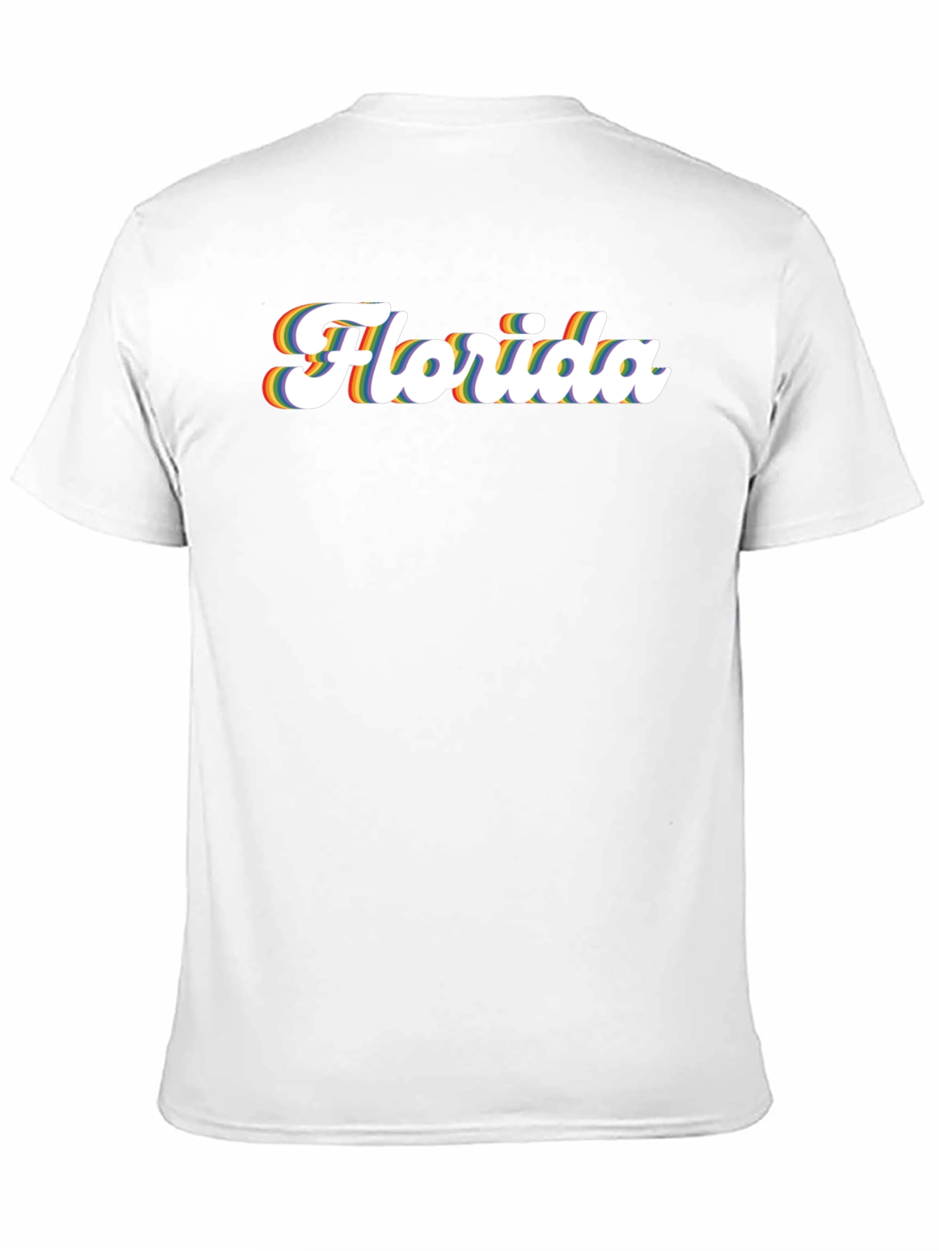 Florida Pride T-Shirt - Retro Rainbow Text Design