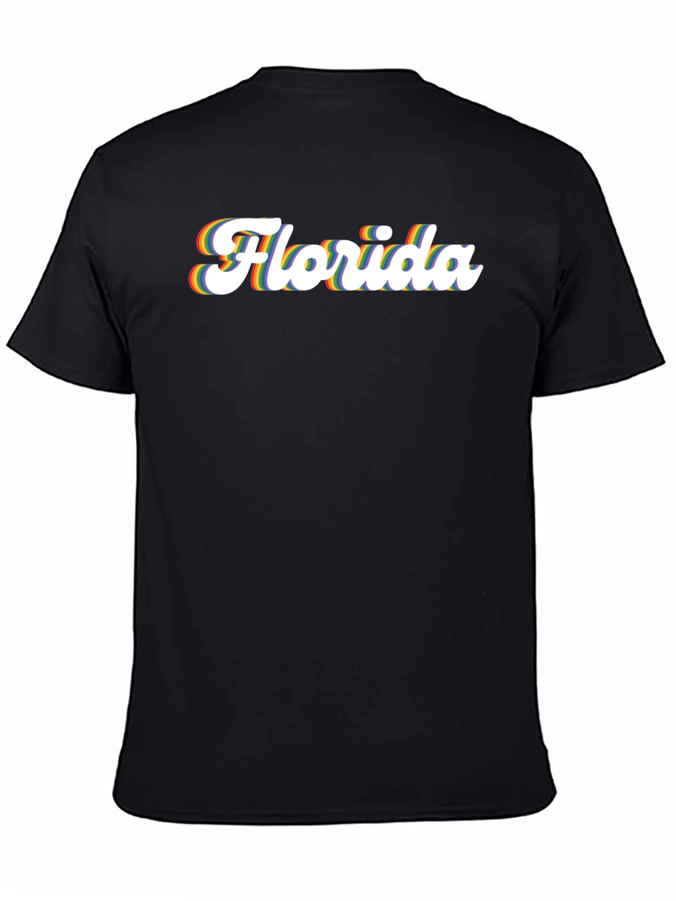Florida Pride T-Shirt - Retro Rainbow Text Design
