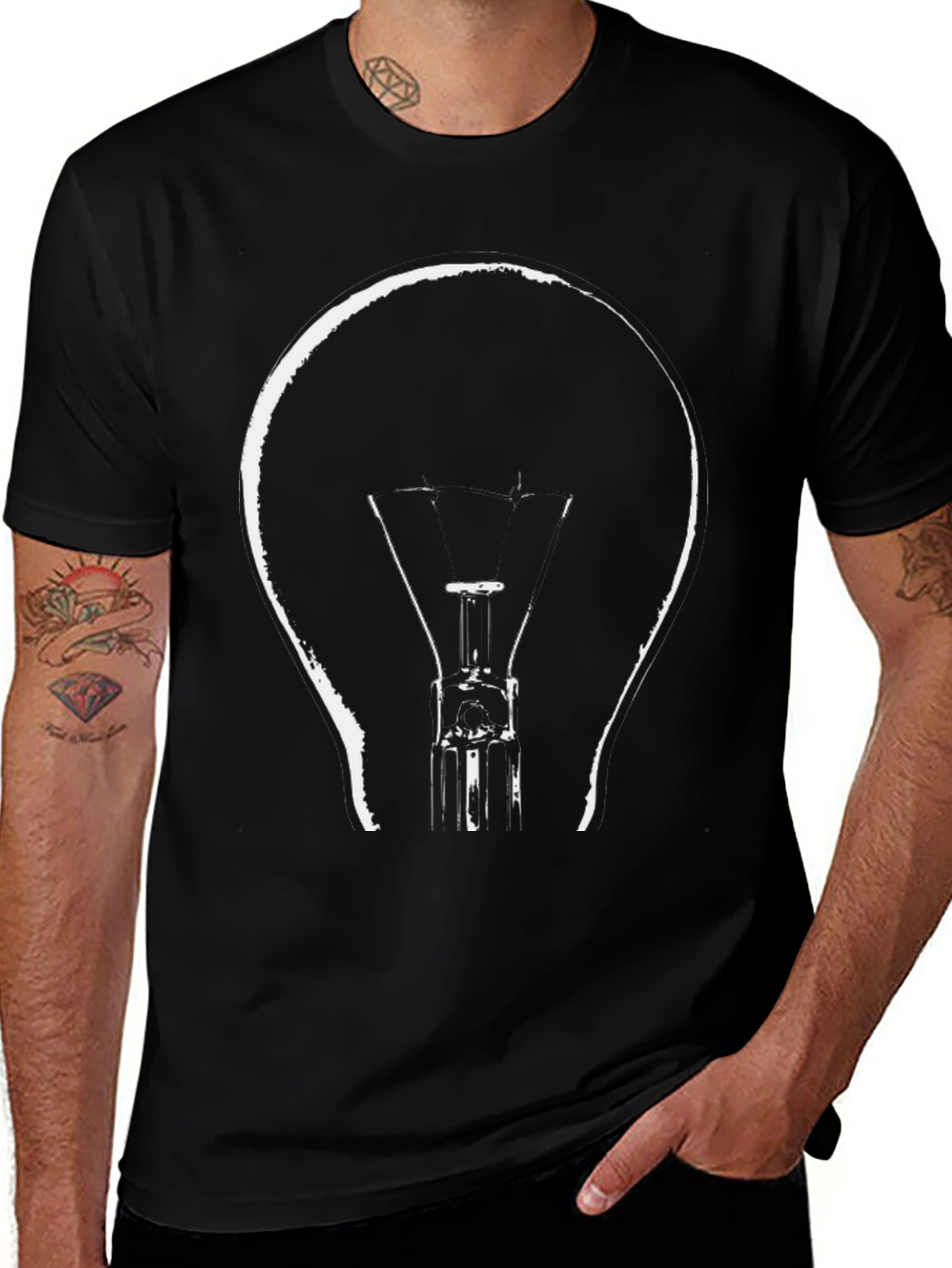 Illuminating Idea Tee - Light Bulb Graphic T-Shirt