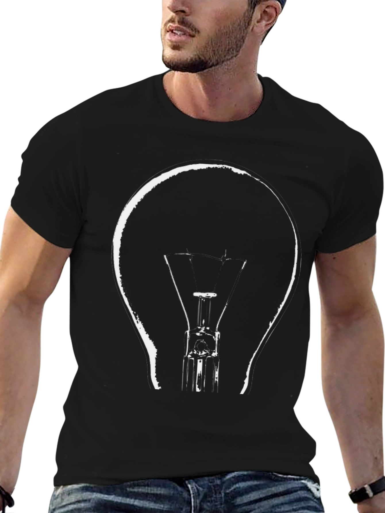 Illuminating Idea Tee - Light Bulb Graphic T-Shirt