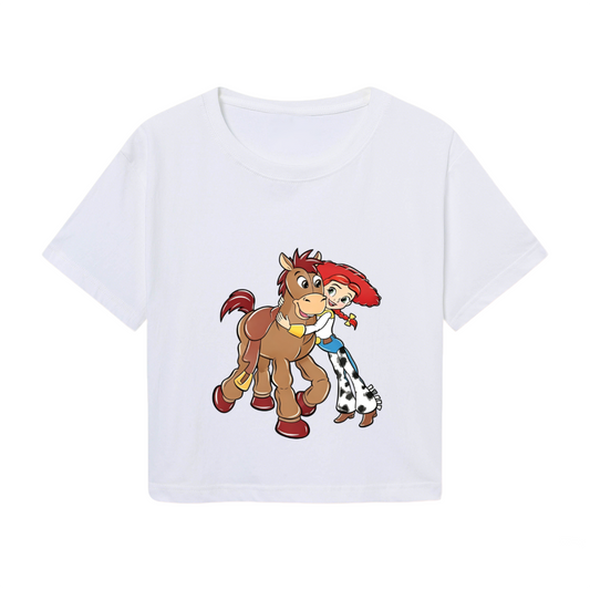 Toy Story Jessie & Bullseye Cartoon Crop Top