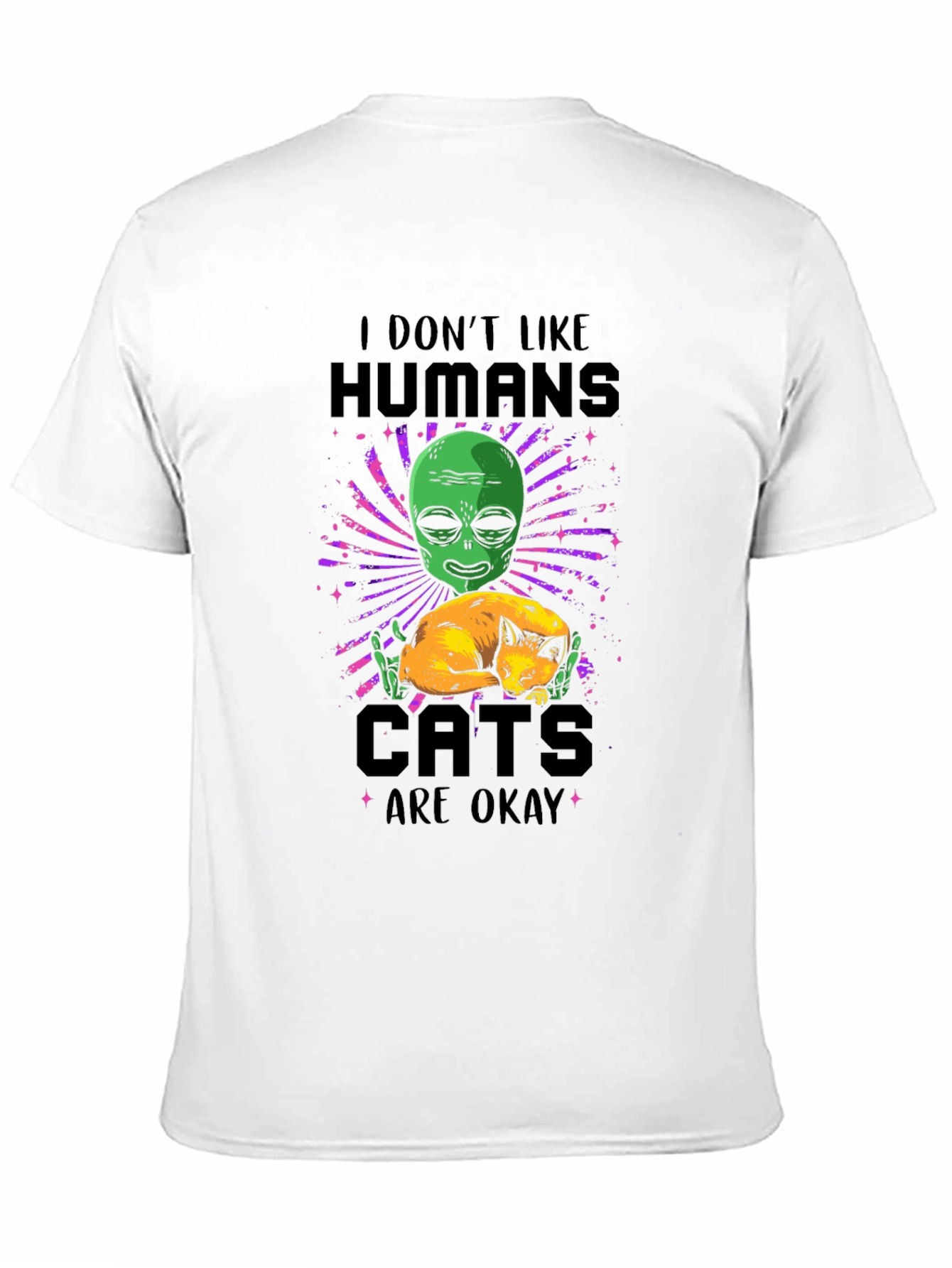 I Dont Like Humans Alien Cats T-Shirt