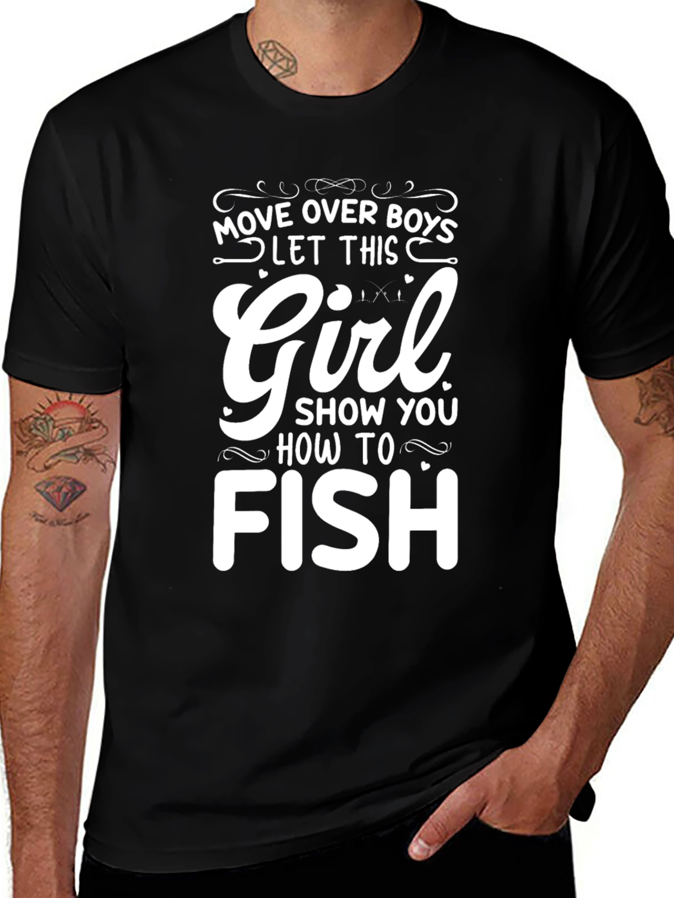 Move Over Boys Girl Fishing T-Shirt