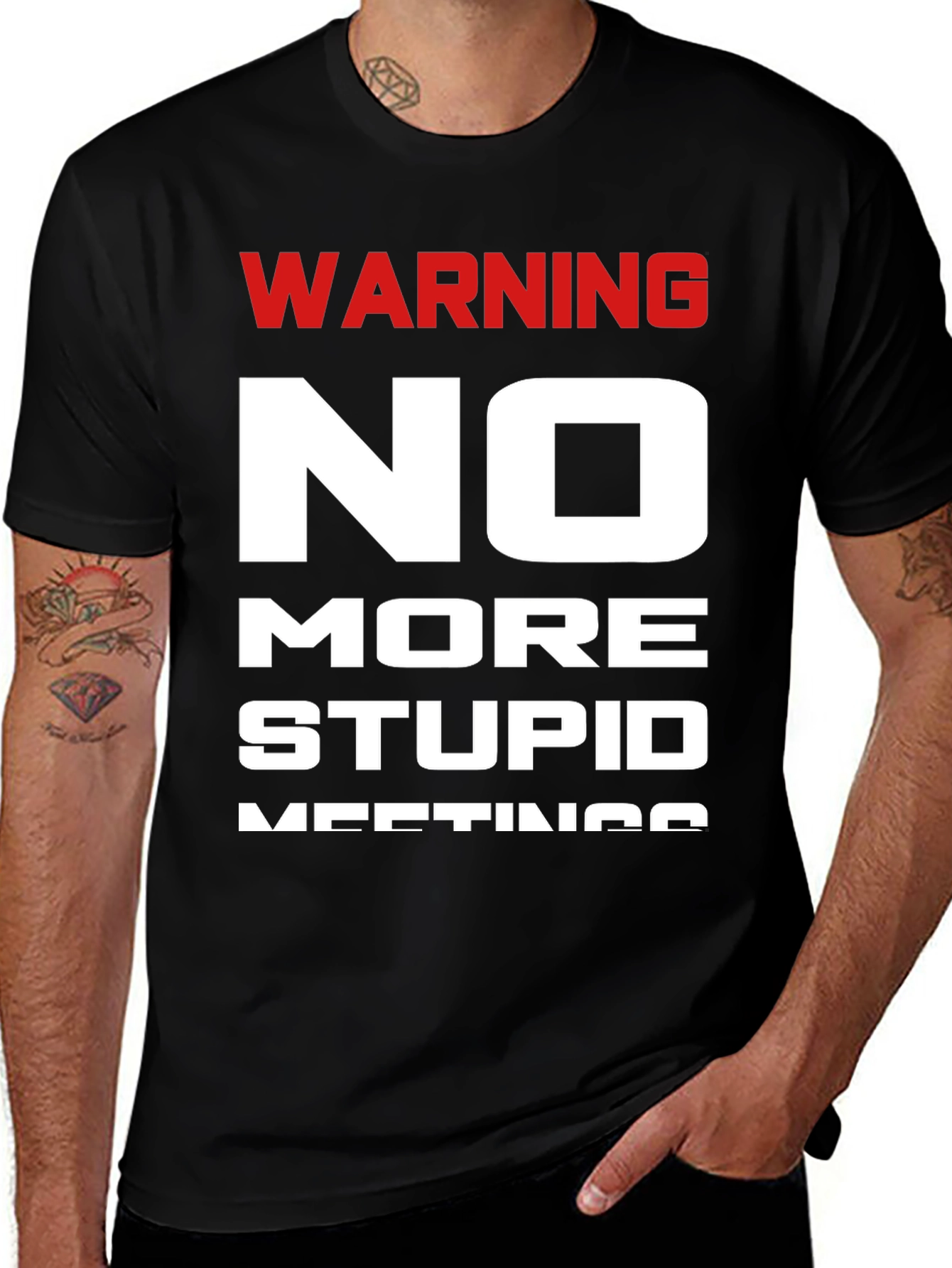 Warning No More Stupid Meetings T-Shirt