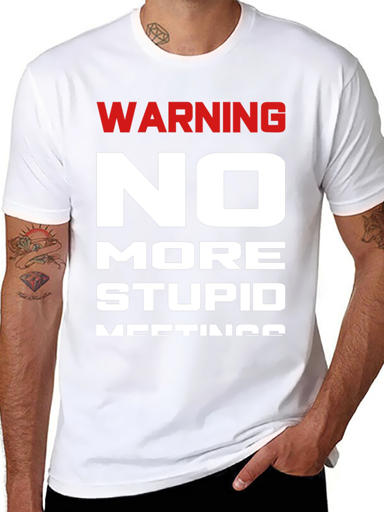 Warning No More Stupid Meetings T-Shirt