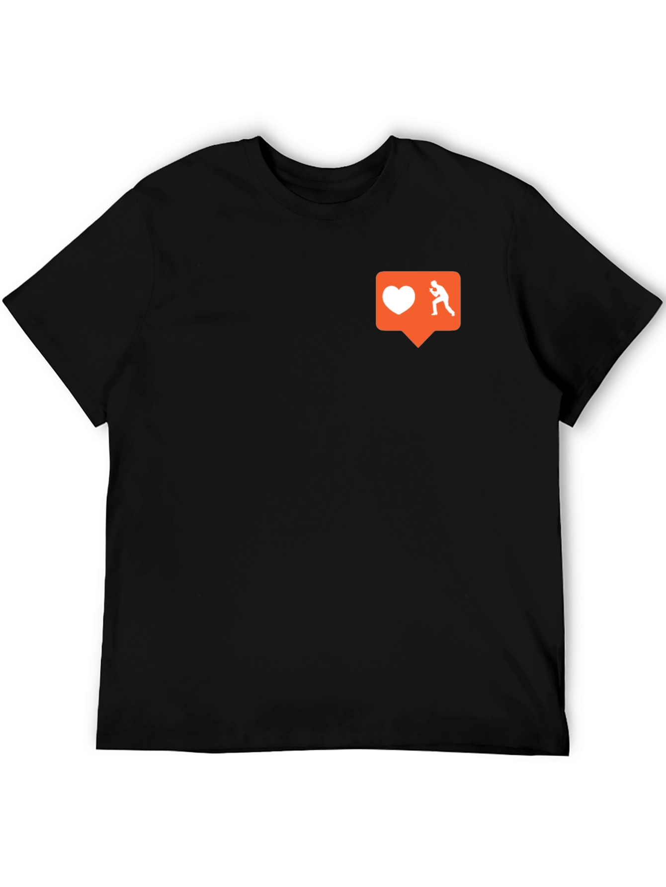 Black T-Shirt with Social Media Inspired Graphic