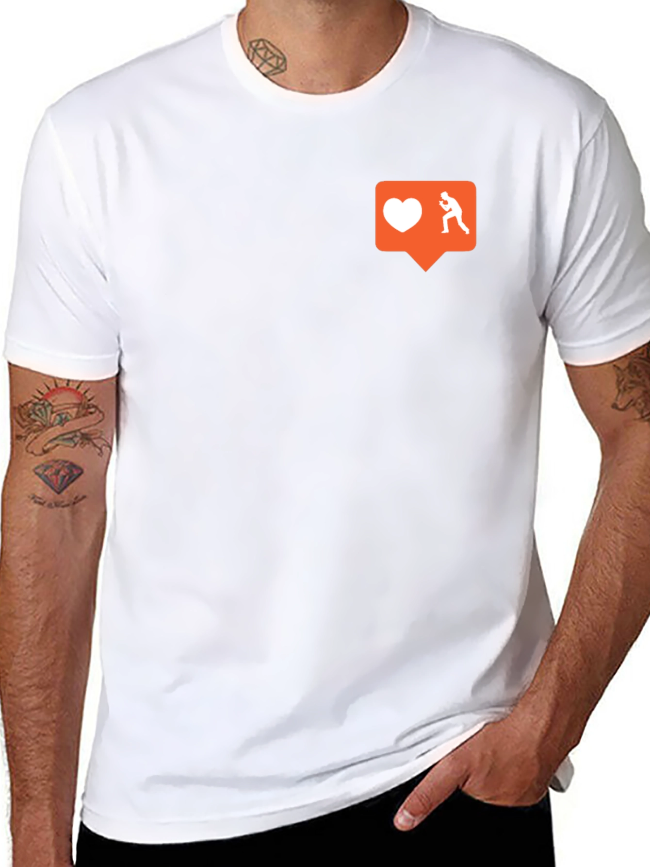 Black T-Shirt with Social Media Inspired Graphic
