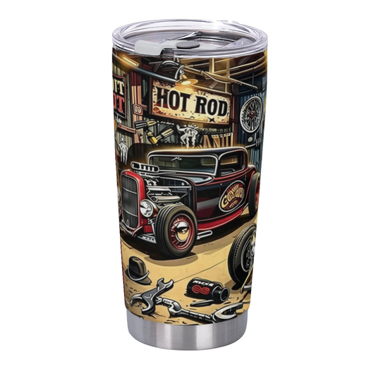 Retro Hot Rod Vintage Garage Workshop Car Lover Tumbler